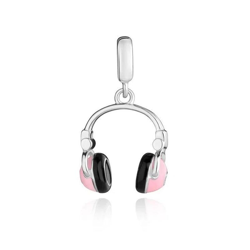 Original Charms Beads Copper Music Casual Series Collection Headphones Guitar Charms Decorative Pendant For Woman's Making Jewelry