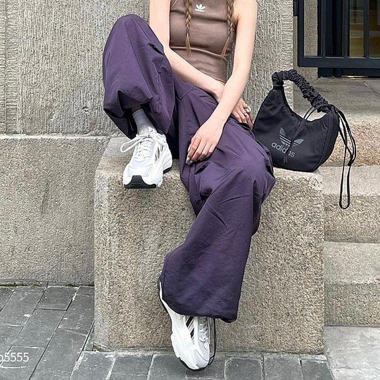 Adidas Originals Adicolor Casual Pants Women's Black Purple JD1125