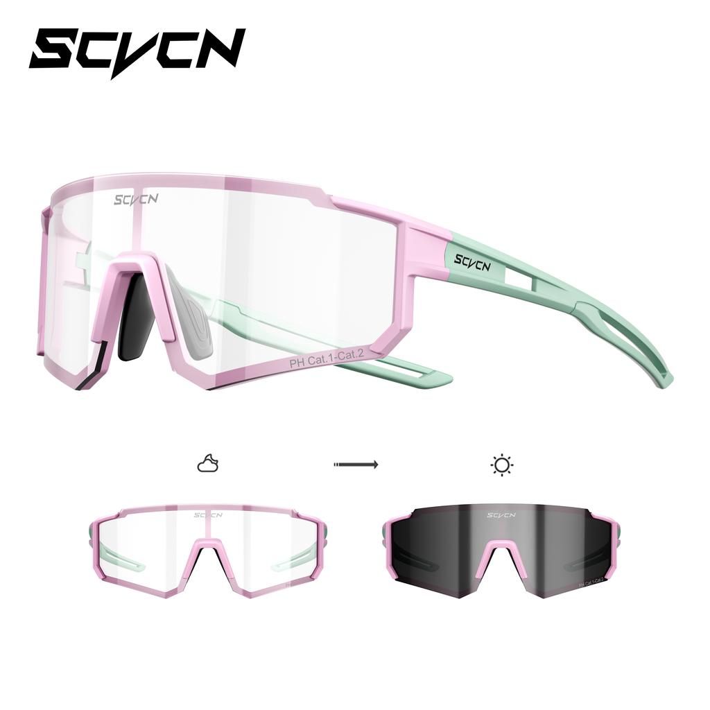 SCVCN Photochromic Hiking Eyewear Cycling Glasses Sports Sunglasses for Women Outdoor Road MTB Bike Glasses UV400 Men Windproof