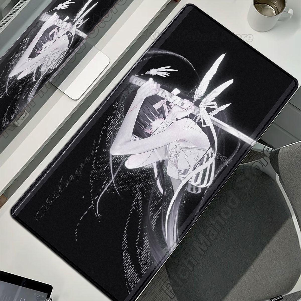 

Black White Skeleton Sword Girls Mouse Mat XL Aesthetics Mouse Pad Gaming Laptop Table Mat Office accessories Pc Cabinet Carpet 30x60x0.2CM