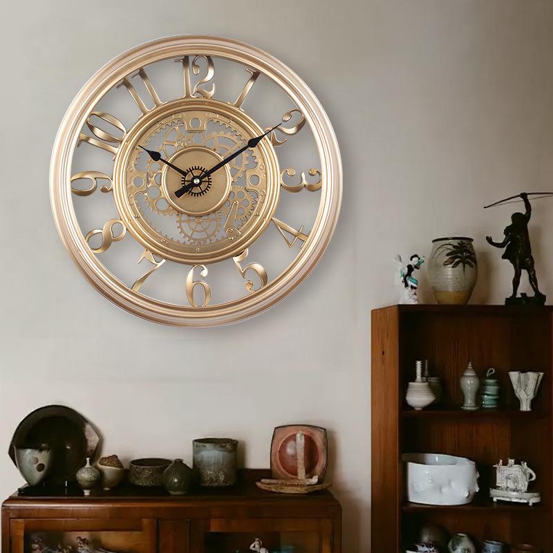 Retro Zahnrad Wanduhr Wanduhr Leise Uhr Mechanische Retro Wanduhr Wohnzimmer Schlafzimmer Dekoration Uhr