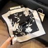 68cm Literary Flower Scarf Women's Spring and Summer New Imitation Silk Scarf High-end Fashion Versatile Headscarf Shawl