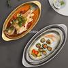 Piatto per cena in titanio puro per pesce grigliato, Piatto per frutta da campeggio resistente al calore per la casa, Piatti da cena, Vassoio per grigliata, Stoviglie, Utensili da cucina