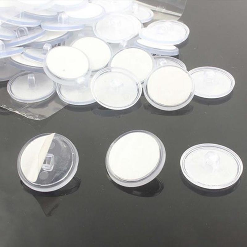 30 Stück Deckenhaken, stark, spurlos, kleine Scheibenhaken, transparent, 2 cm, Saughaken, Heimaufbewahrung, dekorative Posteraufhängung, selbstklebender Haken