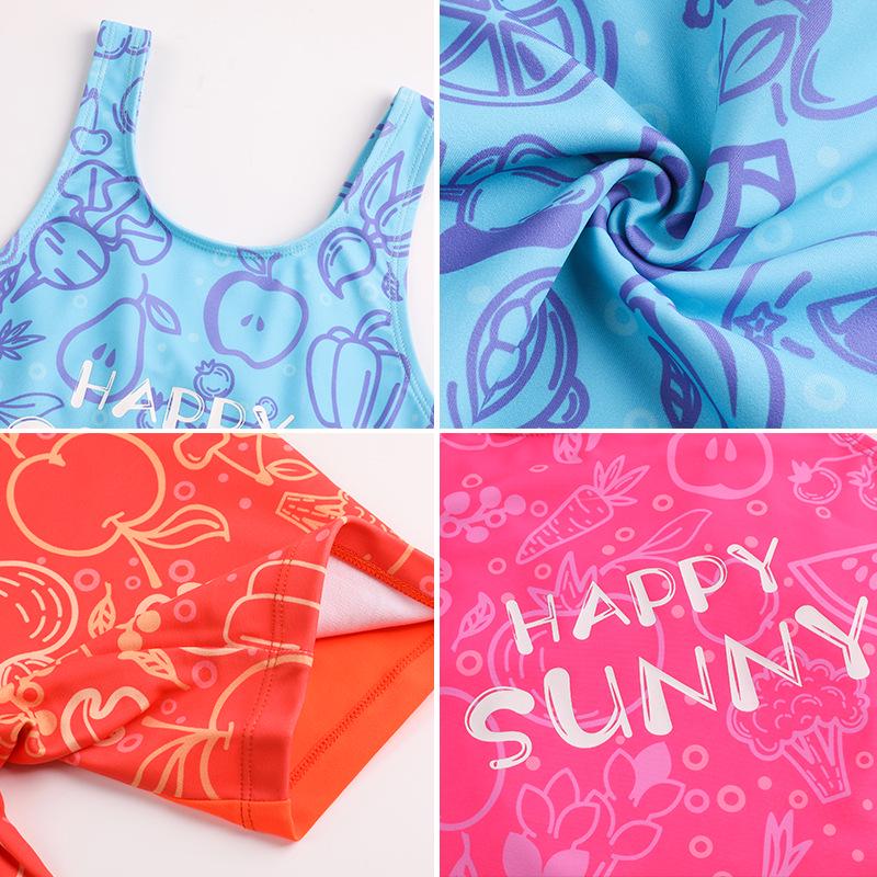 2025 Girls' Quick-Dry One-Piece Swimsuit for Middle & Big Kids - Professional Training & Hot Spring Design