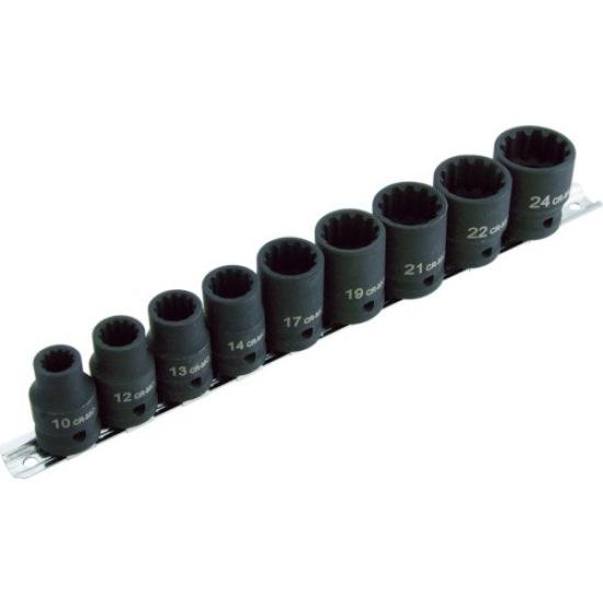 

Drive Impact Spline Socket Hanger Set ISS1209H Pro-Auto 1/2 (12.7mm) 9-Piece