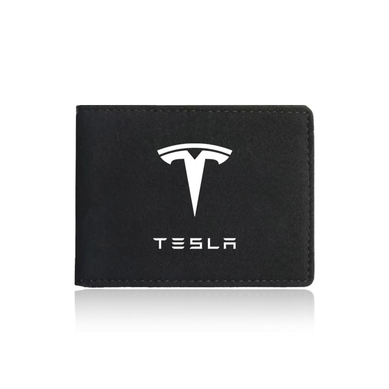 PU Leather Credit Card Case Car Driving Documents Protective Case For Tesla Model 3 Model S Model X Y Roadster Performance