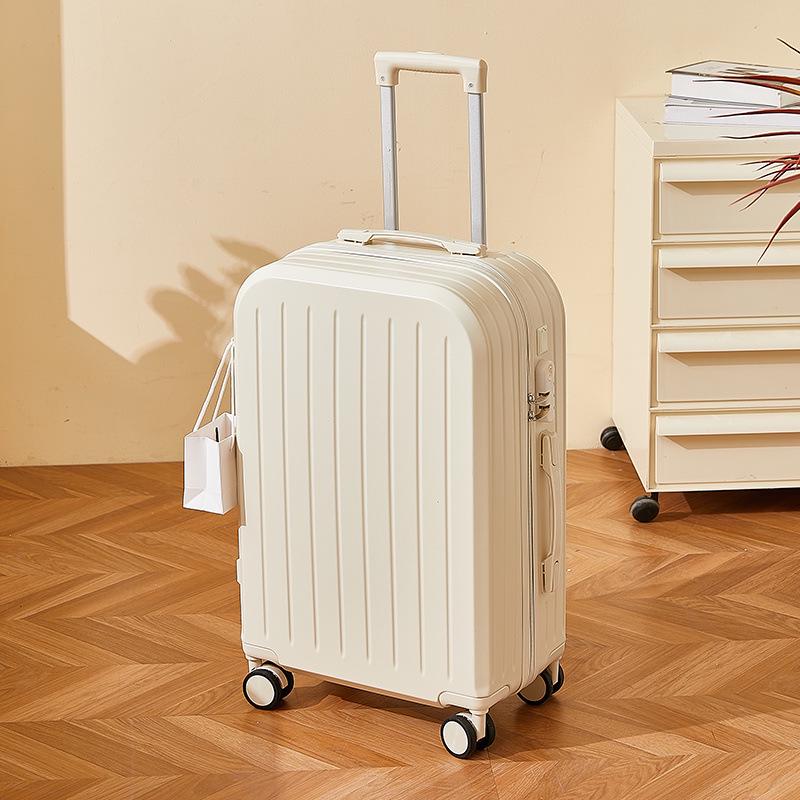 Women’s Durable Leather Trolley Suitcase: New Model, Mother-Child Carry-On with Lock