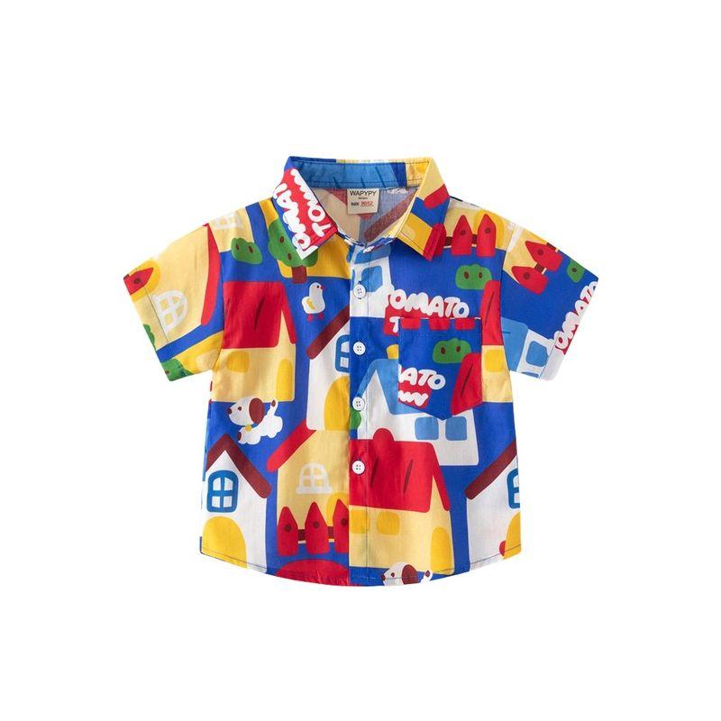 Children's Clothing Animal Summer Beachwear Lapel Polo Shirt