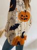 2026 Women's Casual Long-Sleeve Pumpkin Sweater for Halloween