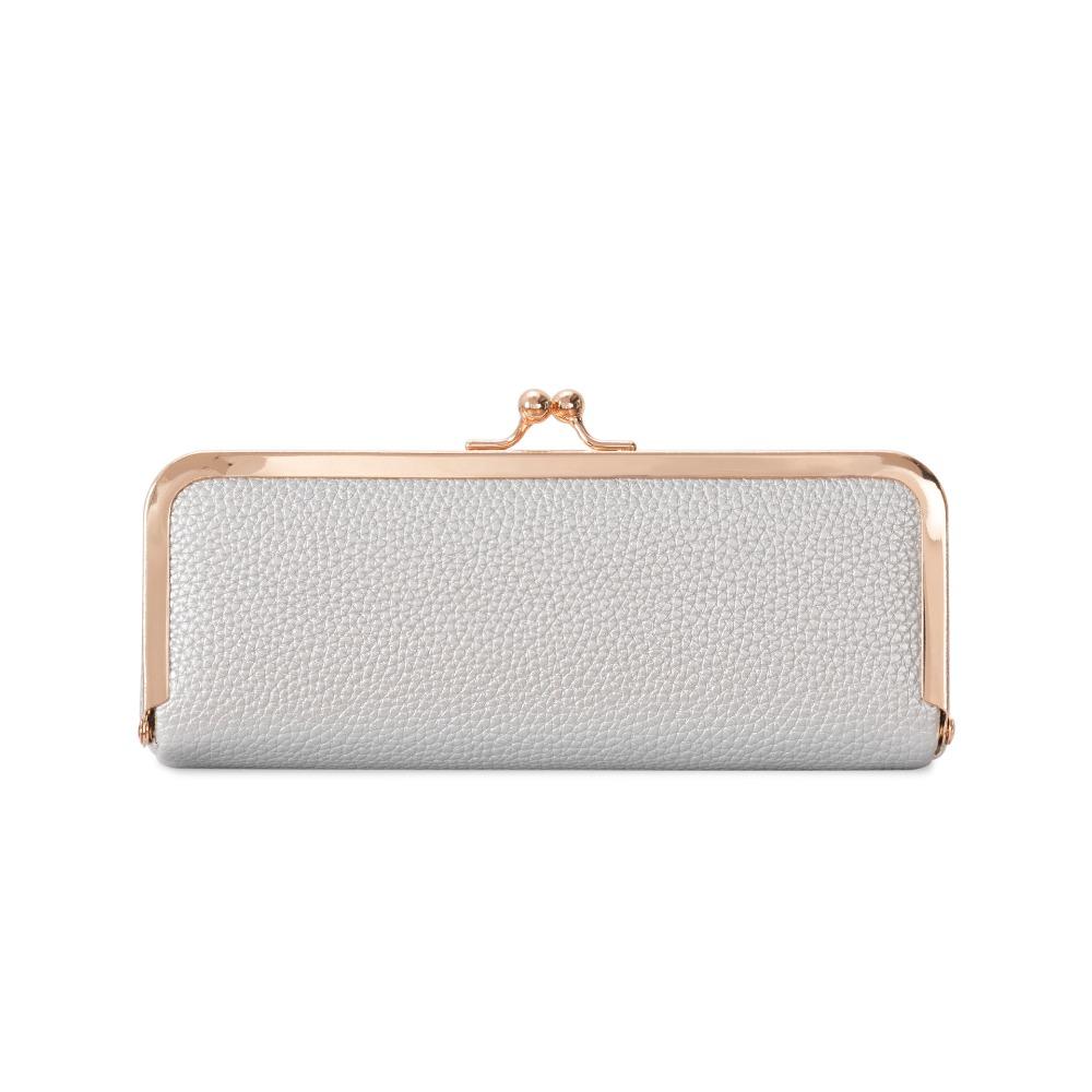 Multifunctional PU Leather Jewelry Storage Bag Anti-lost Design Makeup Bag Travel Outdoor серебряный