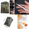 F26C 6pcs Stainless Steel Tweezers Set for Precision Work and Crafting Precise Use