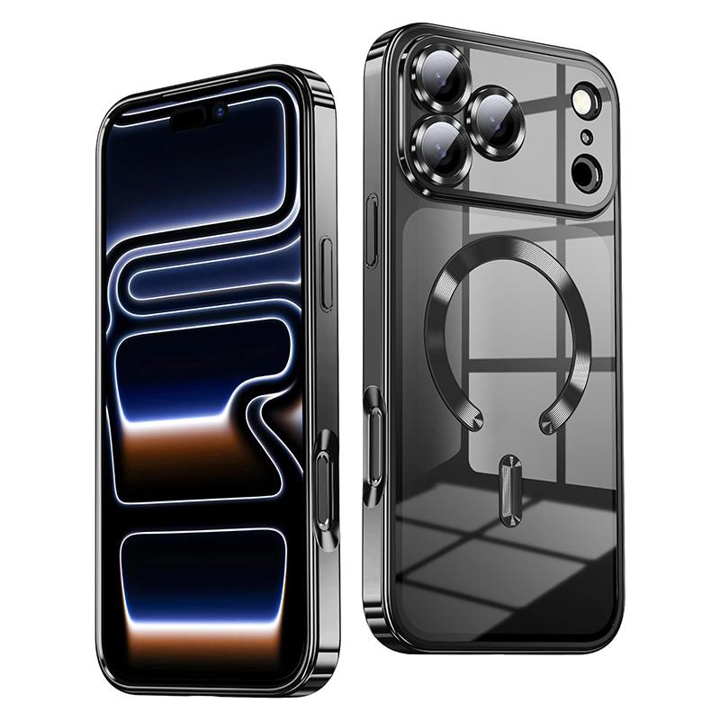 MagSafe Magnetic Plating Case for iPhone 17 Pro Max Case Luxury Electroplated Camera Lens Protector Case for iPhone 17Air Cover