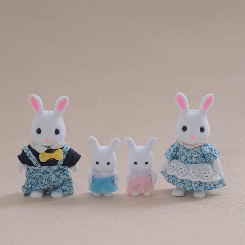 Miniature Dollhouse Pretend Play Figures for Kids Dollhouse Forest Family Doll Rabbit Bear Squirrel Family Animal Birthdays Gift