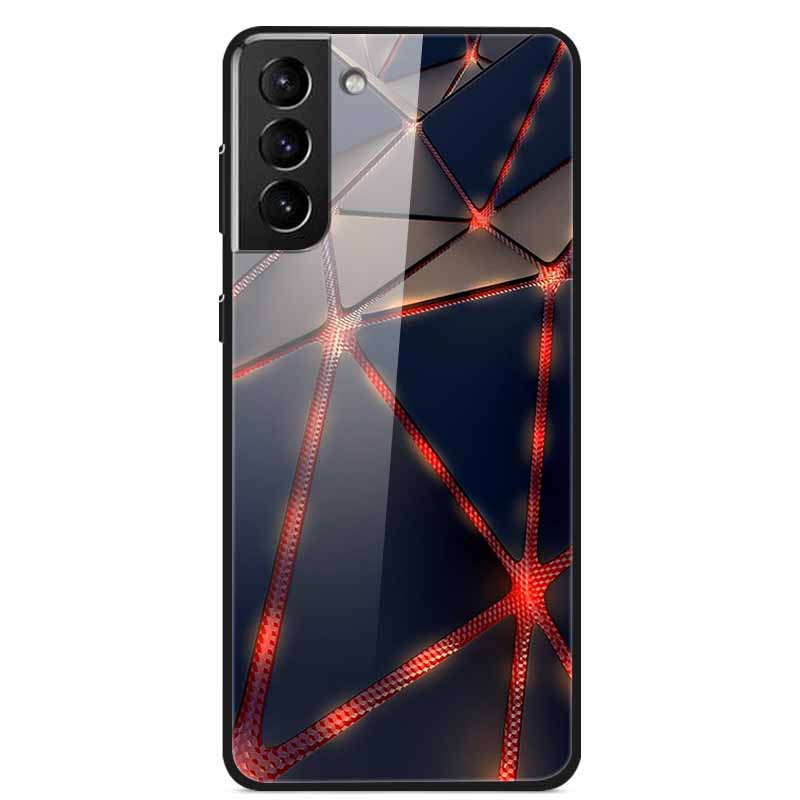 For Samsung S22 5G Cases S22Plus S22Ultra 5G Tempered Glass Hard Back Cover for Samsung Galaxy S22 Plus Case S22Ultra S22+ Cover