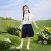 Girls' Cotton Cartoon Print Short Sleeve T-Shirt