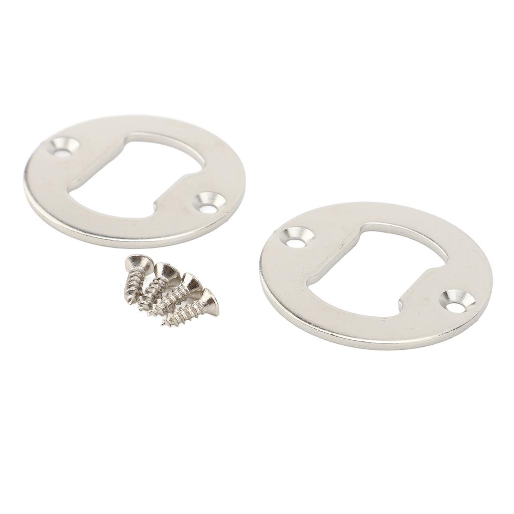 Bottle Opener Insert Wall Mount 1.75in Diameter Round Shape Metal Beer Bottle Opener Insert
