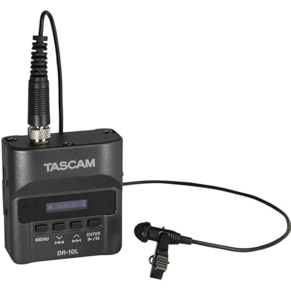 

TASCAM (Tascam) DR-10L Pin Microphone Recorder Black Youtube Voice Recording Internet Distributio...