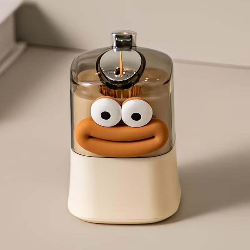 

1pc Automatic Pop-Up Toothpick Dispenser, Intestinal Shape, Interesting Character Design, One-Button Press to Make Toothpicks, Compact And Portable Automatic toothpick box