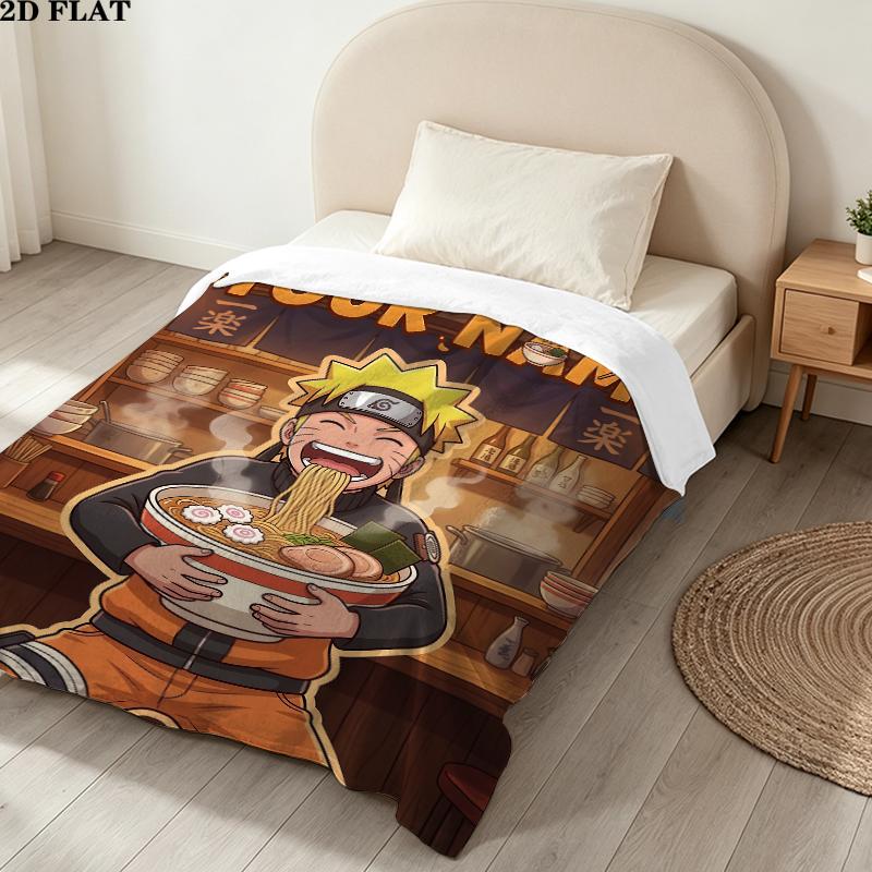 Custom Name,Naruto Printed Flannel Blanket, soft throw for bedroom sofa, washable, Christmas present, great gift.