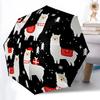 1pc Llama Christmas Pattern Automatic Folding Umbrella - Portable Collapsible 8-Rib Umbrella for All Seasons Yy251119162