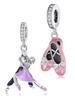 Charms Plata Latin Dance Boy Girl Shoe Authentic Copper Plated For Charms Copper Plated Authentic Bracelet For Jewelry Item Crafting
