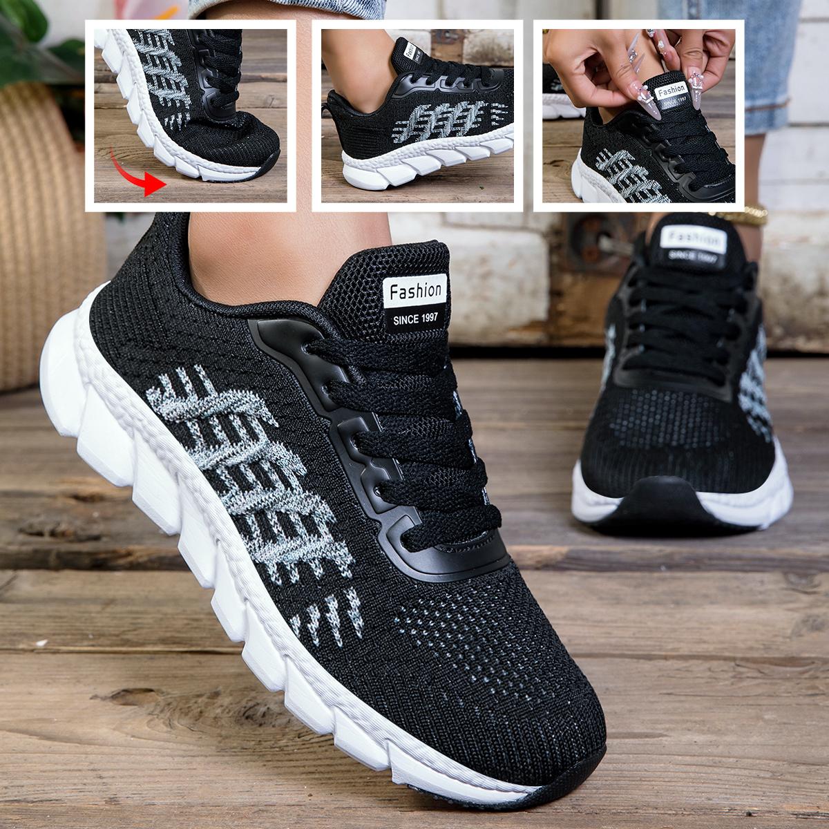 Новые мужские кроссовки для бега, повседневные кроссовки, брендовые, на шнуровке, для джоггинга, с лезвием, для ходьбы, удобные лоферы, дышащие, для улицы, модные 36 чёрный