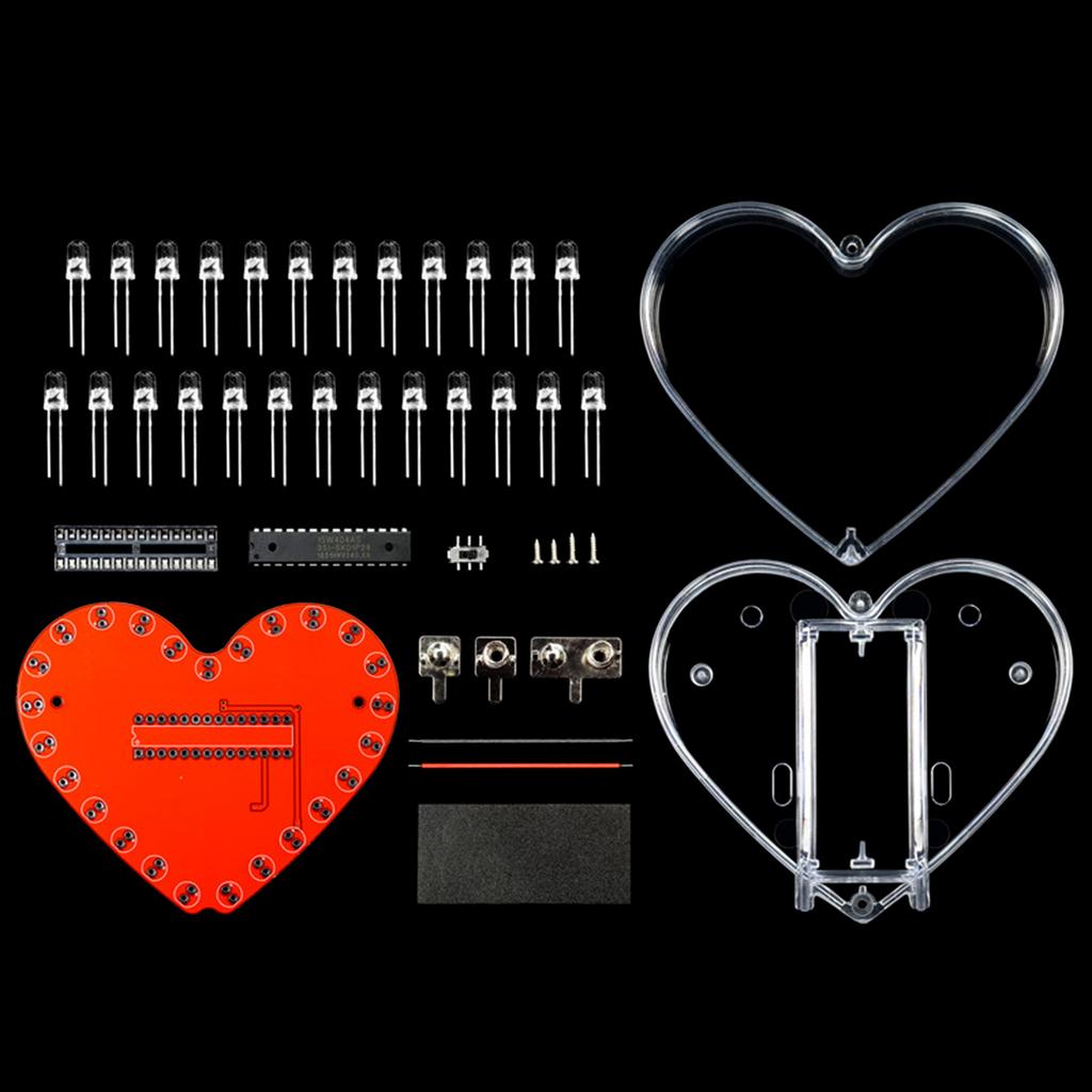 Kit di Saldatura LED RGB a Forma di Cuore Fai da Te per Studenti e Principianti per San Valentino e la Festa della Mamma Regali Fatti a Mano