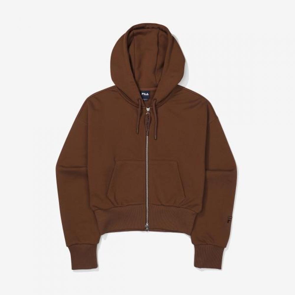 

Fila Essential Crop Hoodie Jacket CHOCOLATE/100