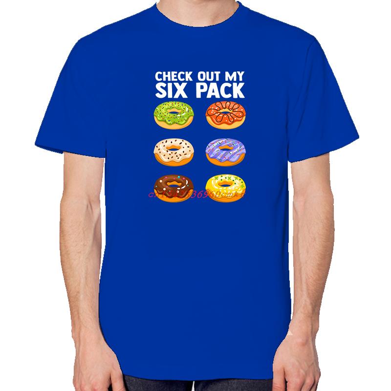 Check Out My Six Pack Donut Funny Graphic T Shirts Summer Casual Crewneck Tees Tops Cotton Unisex Breathable Print T Shirt