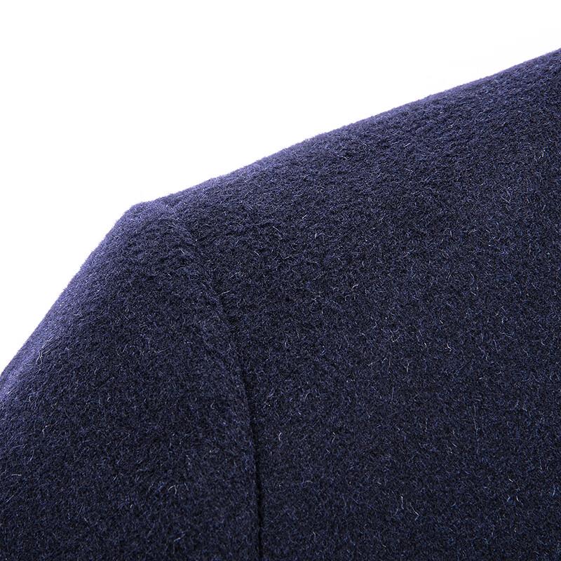 FAPAI Men's 88% Wool Blend Single-Breasted Mid-Length Coat