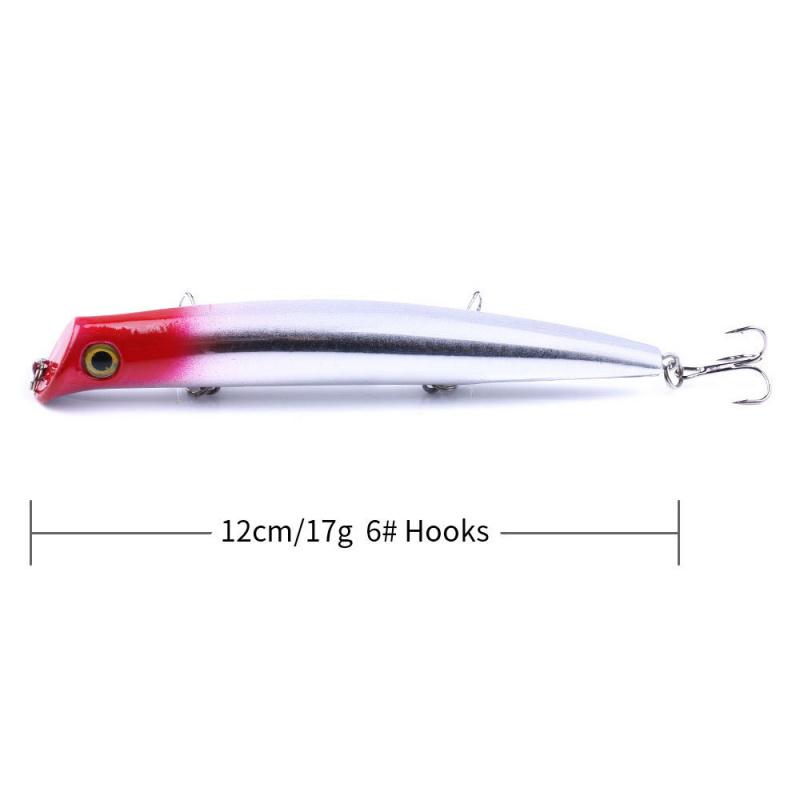 Surface Water Wave Resistance Lure17GLong Casting Jerkbait for Bass and Mandarin Fish, Specialized Fake Bait Hard Lure12CM