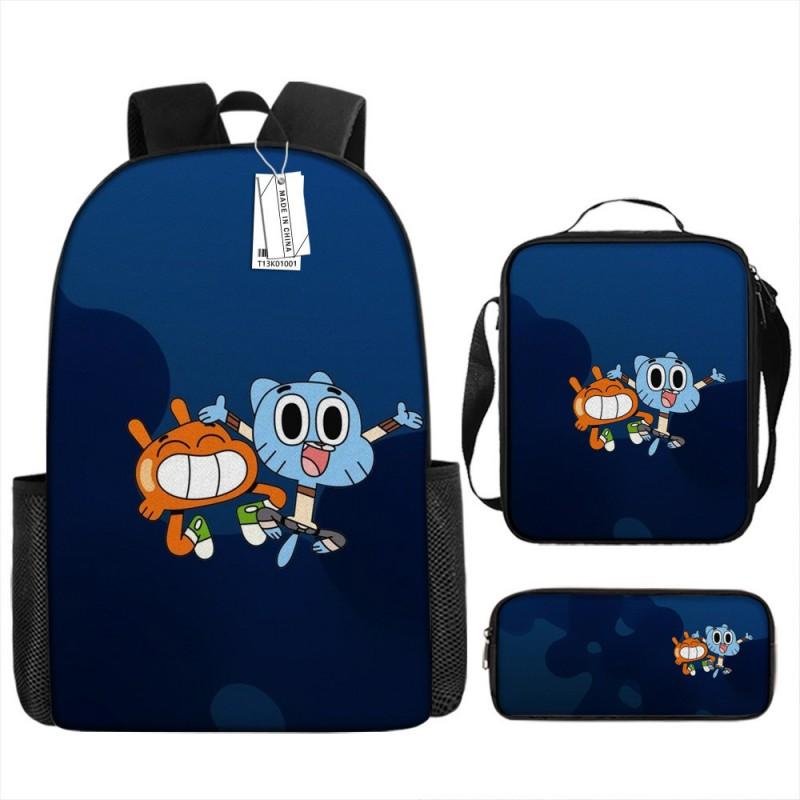 Cartoon 3D Printed Kids School Backpack