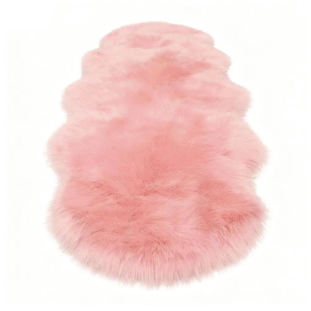 Artificial Sheepskin Long Hair Carpet Floor Wool Fluffy Soft Mat Rugs Soft Rugs Faux Fluffy Decor Shaggy Faux Shaggy Fluffy V9W0