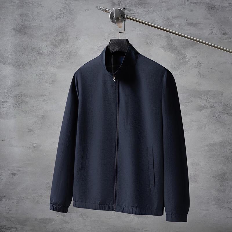 JOW Men s Linen Blend Stand Collar Casual Jacket 56