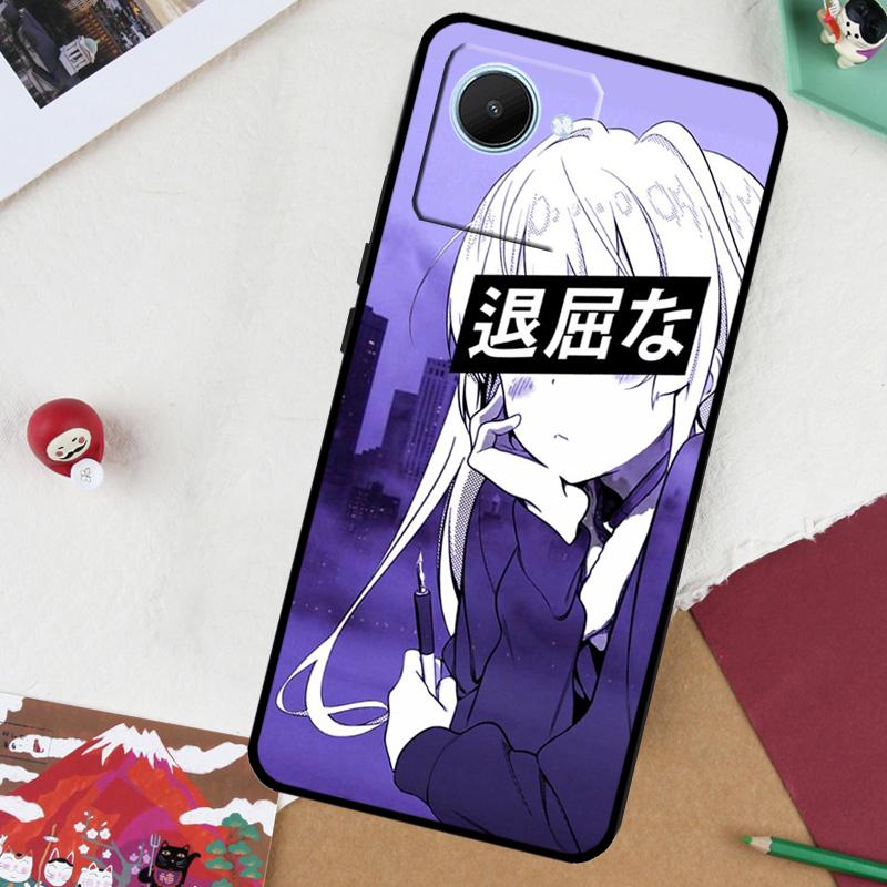 Sad Anime Aesthetic Senpai For Realme 14 Pro Plus 13 10 11 12 GT 6 5 6T GT7 Pro C61 C55 C53 C51 C21Y C25S C67 C75 Case