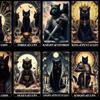 Black Cat Tarot Shadowy Cat Deck Feline Deck 78 Pcs Tarot Cards Based on Rider Waite System for Beginners 10.3*6cm