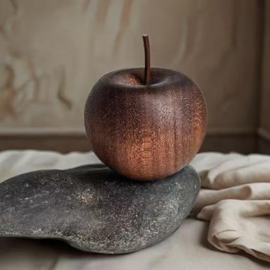 Wooden Aromatherapy Diffuser Wood Christmas Fruit Shape Ornament Decorative Essential Oil