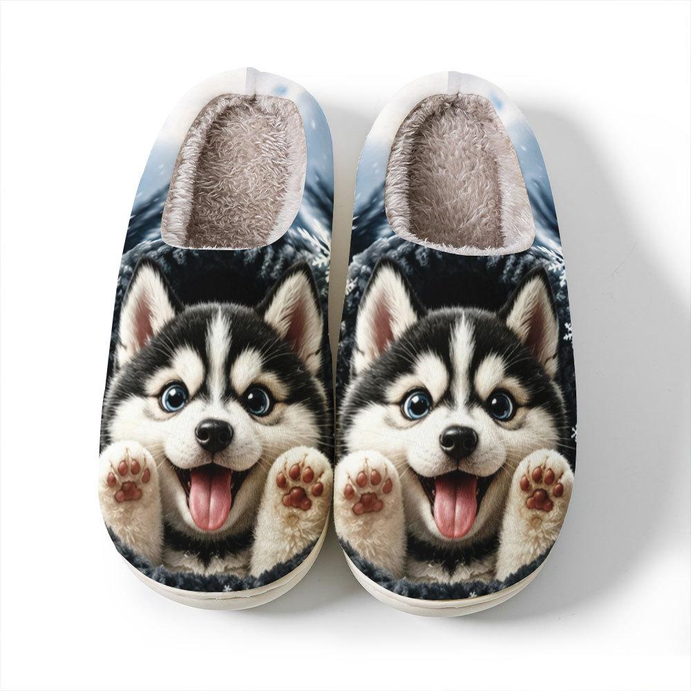 Casual Cotton Shoes - Cute Cartoon Home Slippers for Both Men and Women