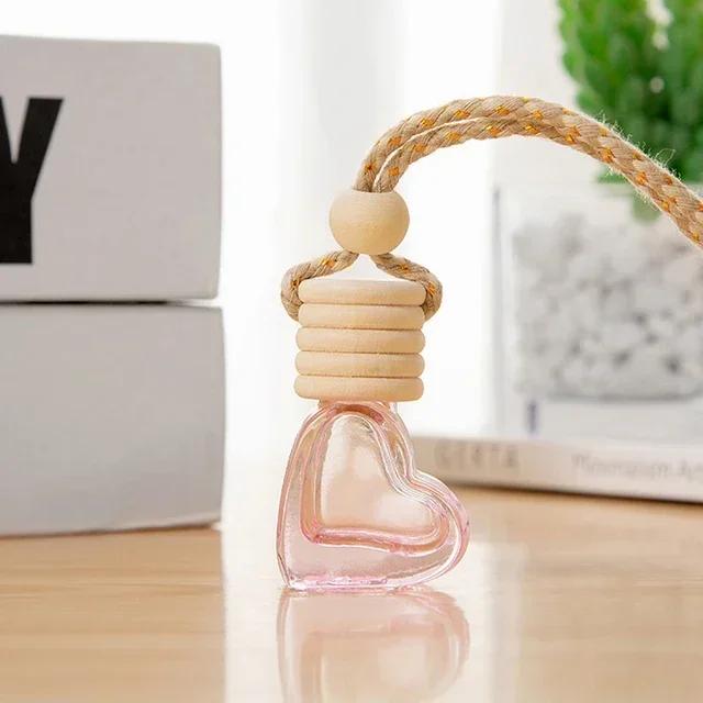 1pcs Perfume Bottle Ornament Hanging Empty Bottle Essential Oil Diffuser Fragrance Air Freshener Scent Car Interior Accessory