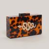 Women'S Tortoiseshell Acrylic Dinner Bag Shoulder Diagonal Span Wedding Banquet Clutch Bag Chain Bag