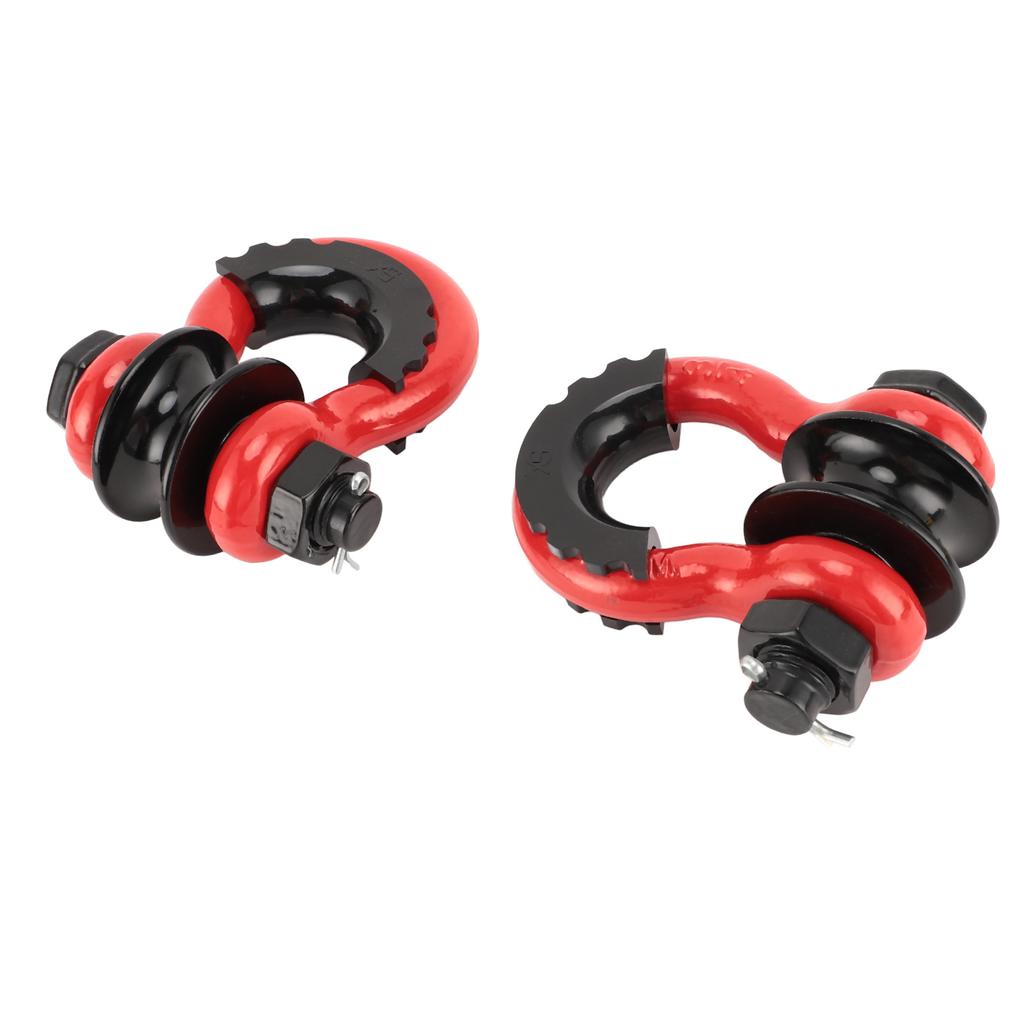 2PCS D Ring Shackle 3 4in D Ring Shackle Heavy Duty Off Road Recovery Shackle with Pulley for Truck Tractor ATV UTV