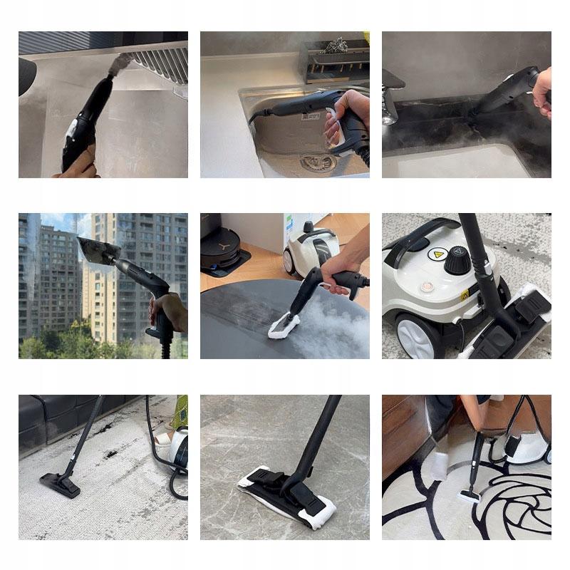 2500W 2-in-1 Steam Mop and Pressure Cleaner for Windows - 2000ml, 5 Bar