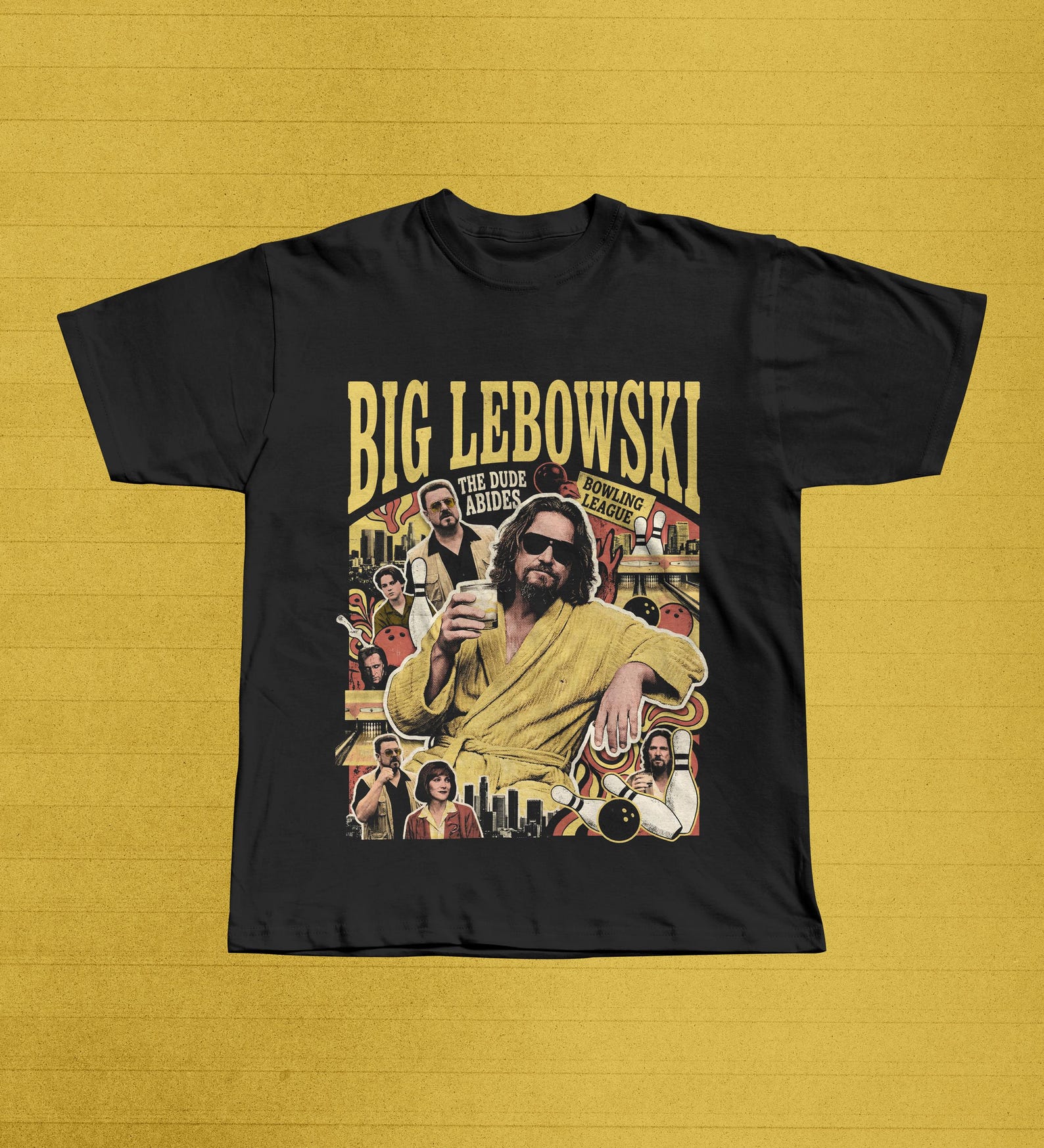 The Big Lebowski T-Shirt, 90s Cult Classic Comedy Movie Graphic Tee S