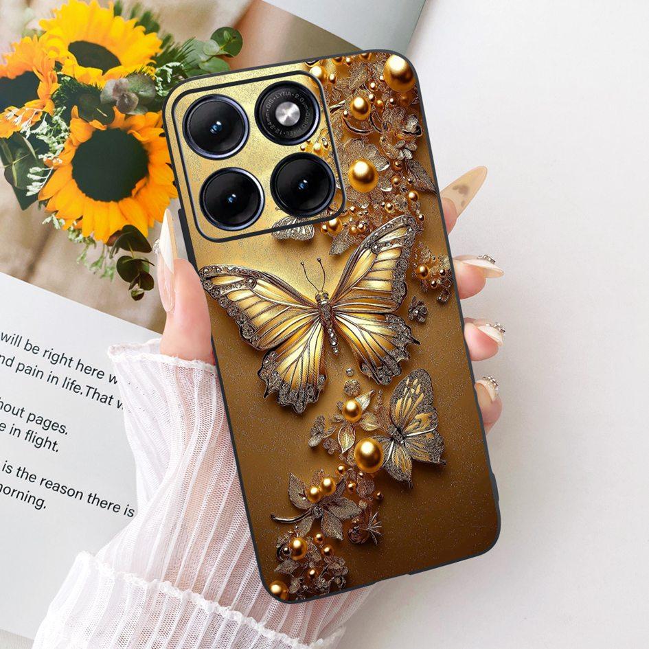For Funda Motorola Edge 70 Fusion 2026 Phone Case New Fashion Flower Bow Soft Black Silicone Cover For Moto Edge 70Fusion+ Cases
