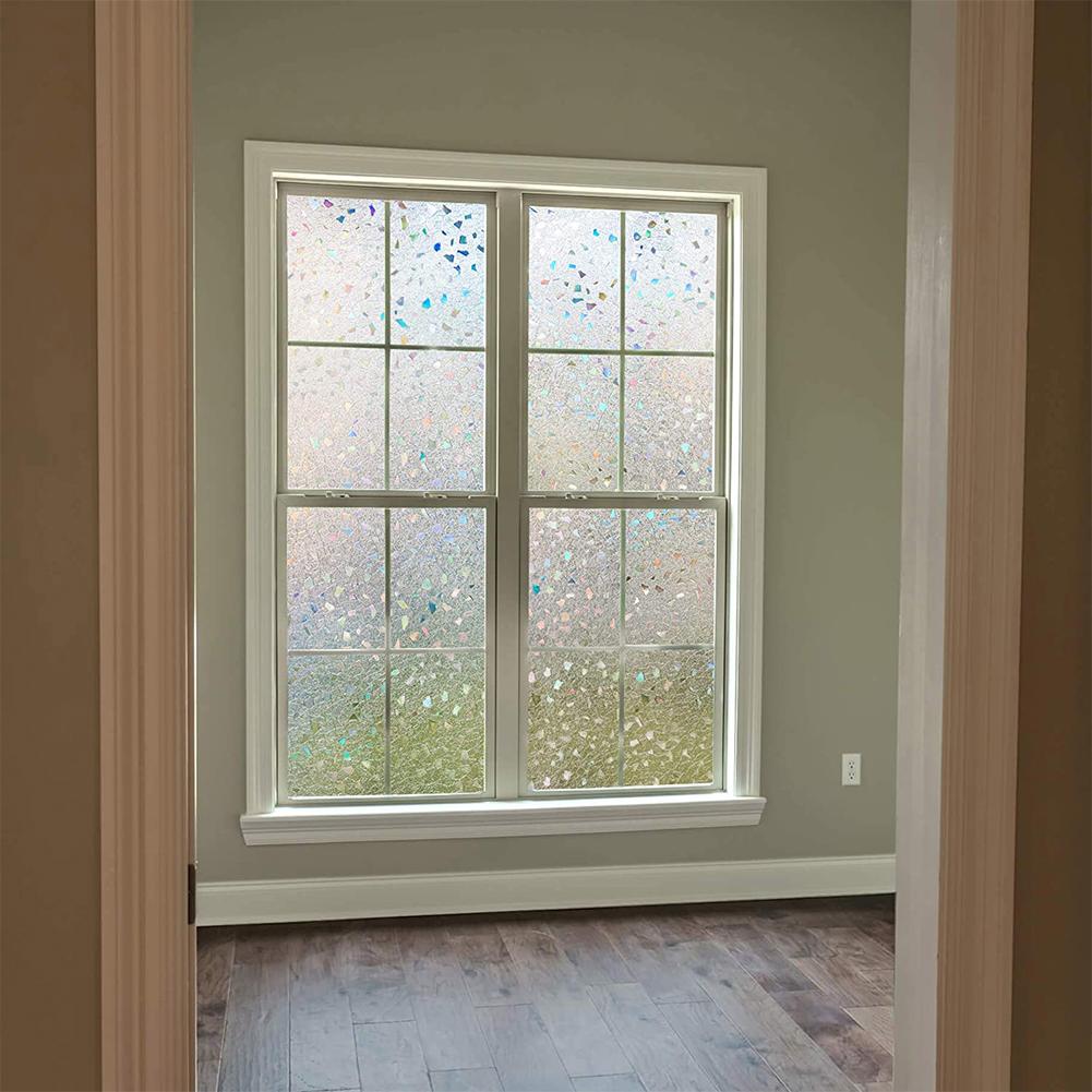 1 Roll Of Pvc Glass Sticker Window Shading Film Translucent Removable For Household Bathroom