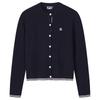Women's Woven Tape Twisted Knitted Cardigan Sweater