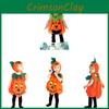 Children's Festival Pumpkin Costume Soft Comfy For All-day Wear On Halloween!