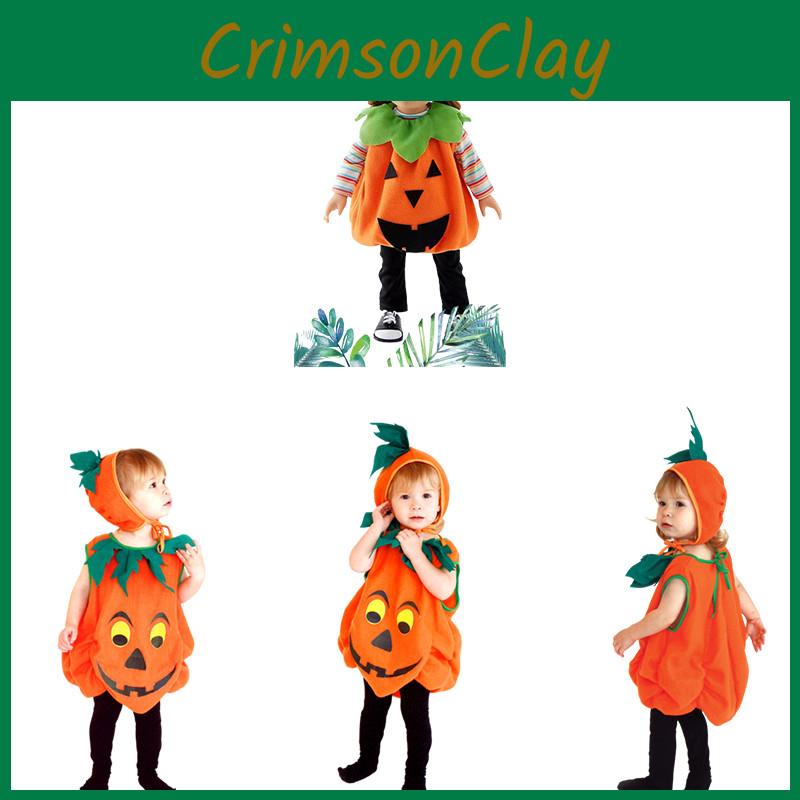 Children's Festival Pumpkin Costume Soft Comfy For All-day Wear On Halloween!