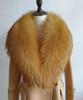 Natural Raccoon Fur Collar Scarf Genuine Fur Scarves Shawl Neck Warmer Fur Square Collar Women Long Scarf Winter Fox Fur Collar